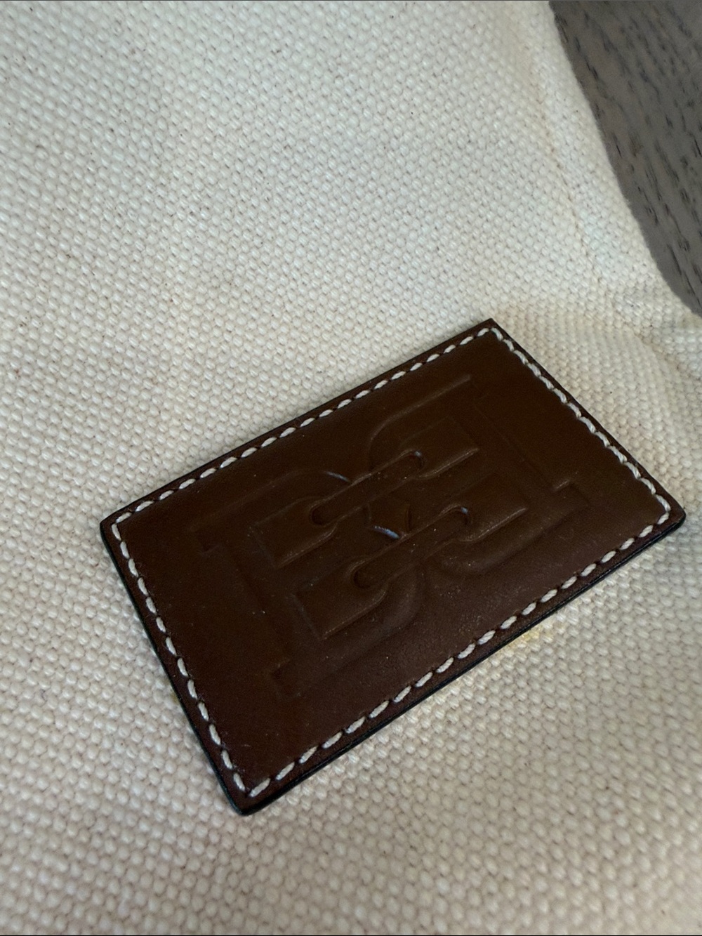 Bally Cream Canvas Tote with Brown Leather Accents - Picture 2 of 7